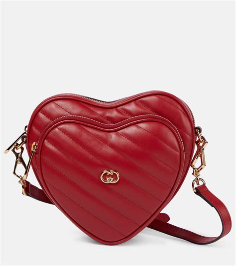 gucci heart shapped bag|Gucci interlocking shoulder bag.